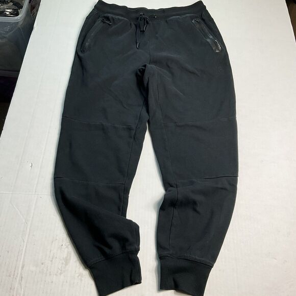 Spyder Active Mens Jogger Sweatpants FADED Black Casual Sporty Zip Pockets LARGE - Picture 1 of 11